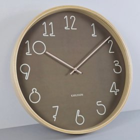 Karlsson Sencillo 40 cm Wall Clock – Moss Green Dial, BirchCase