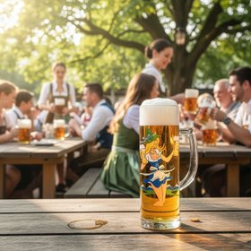 Ritzenhoff Beer Mug (Seidel) – "Beer Shower" by Oliver Hartmann