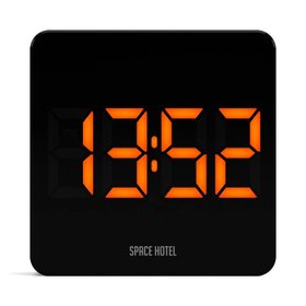 Newgate Space Hotel Orbatron alarm clock in Black & Orange