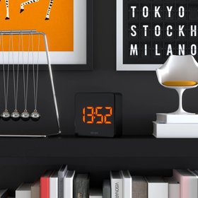 Newgate Space Hotel Orbatron alarm clock in Black & Orange