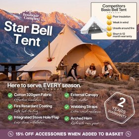 The Star Bell Tent Range (3m-6m Polycotton & Fire Retardant Cotton)