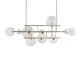 Hallburn Chrome 8 Light Chandelier & Grey Shades Hallburn Chrome 8 Light Chandelier & Grey Shades