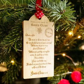 Baby's First Christmas Decoration - letter from Santa