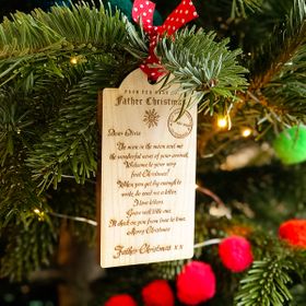 Baby's First Christmas Tree Decoration - letter from Father Christmas