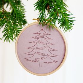 Velvet Family Tree Christmas Decoration