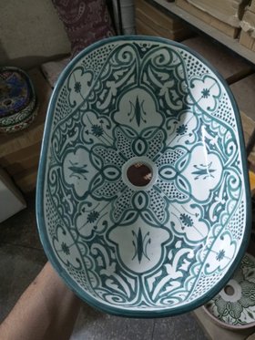 Essaouira Moroccan Oval shaped sink