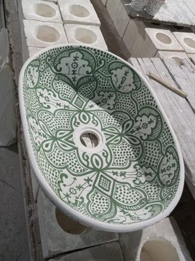 Safi Moroccan Oval shaped sink