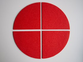 Halbkreis  & Viertel - 3 mm Designfilz, 20 bis 120 cm Durchmesser