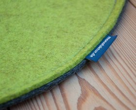 Klassik OVAL: Sitzpolster / Sitzkissen nach Maß  // Filz gepolstert