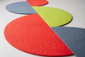 Halbkreis  & Viertel - 3 mm Designfilz, 20 bis 120 cm Durchmesser