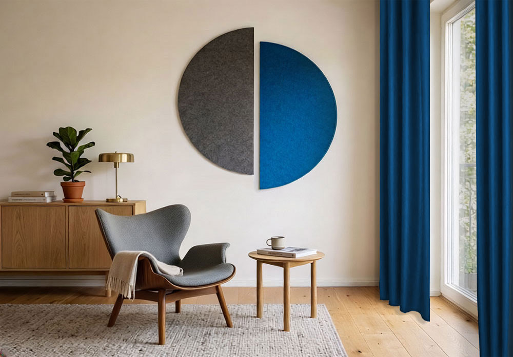 HALBRUND aus 5 mm gefärbtem Design-Wollfilz, 20 bis 120 cm Durchmesser