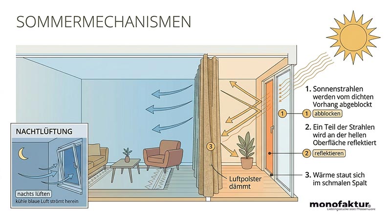 Sonnenschutz Hilzeschutz Wollfilzvorhang