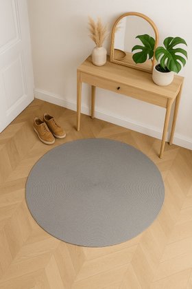 Teppich Astra Paris grau Rund