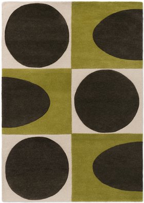 Teppich Orla Kiely Spot Square Walnut/Lichen 157907