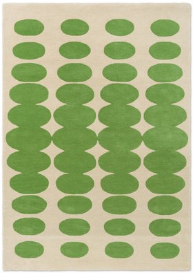 Teppich Orla Kiely Optical Oval Green/Cream 157707
