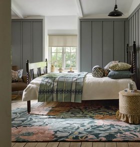 Teppich Morris & Co. Honeysuckle & Tulip Teal 130407