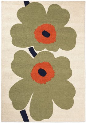 Marimekko Teppich in/outdoor Unikko 60th Anniversary 433017 Dusty Green