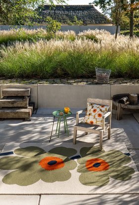 Marimekko Teppich in/outdoor Unikko 60th Anniversary 433017 Dusty Green