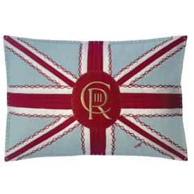 Union Jack Insignia Cushion (Duck Egg Blue)