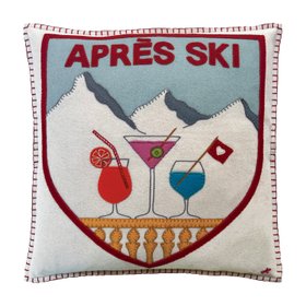 Après Ski Cocktails Cushion (Cream, Multi)