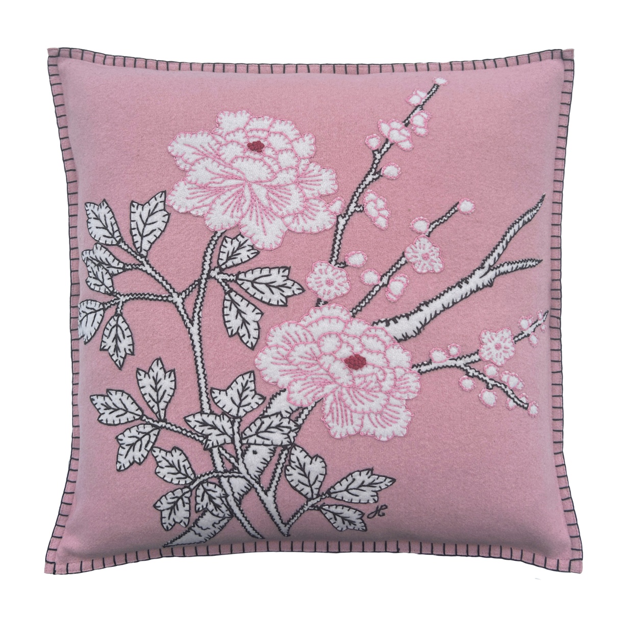 Peony Cushion (Blush Pink)