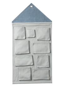 Ferm Living House Wall Storage Dusty blue