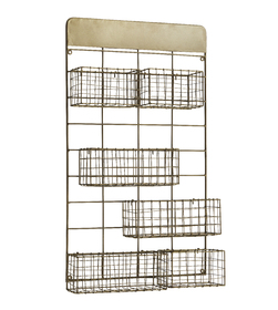 Madam Stoltz Wall Frame With Baskets Wandregal
