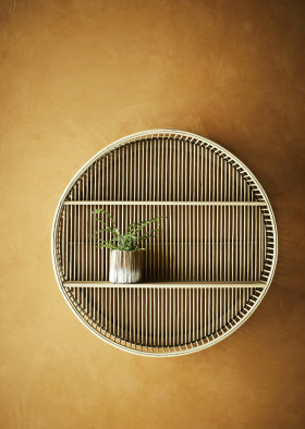 Round Bamboo Shelf Regal Madam Stoltz