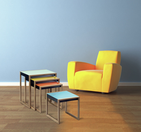 Bauhaus Nesting Tables Satztische 4-er Set Klein & More