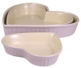  Ib Laursen 'Mynte' Auflaufform Herz (Rosa) im 3-er-Set