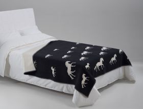 Black Horse Recycled Cotton Blanket