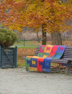 Check Sheep Wool Throw