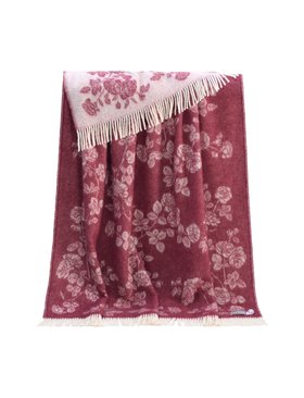 Burgundy Rose Wool Throw