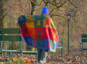 Check Sheep Wool Throw