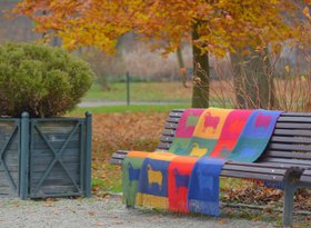 Check Sheep Wool Throw