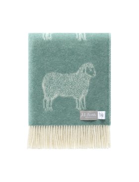 Teal Sheep Wool Throw
