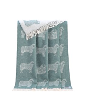 Teal Sheep Wool Throw