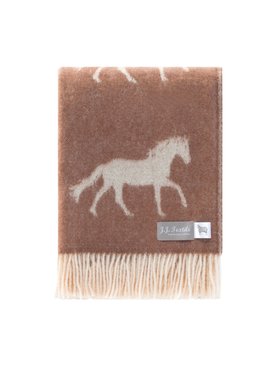 Chestnut Brown Horse Wool Throw