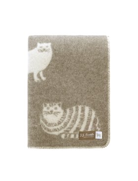 Brown Cat Wool Blanket