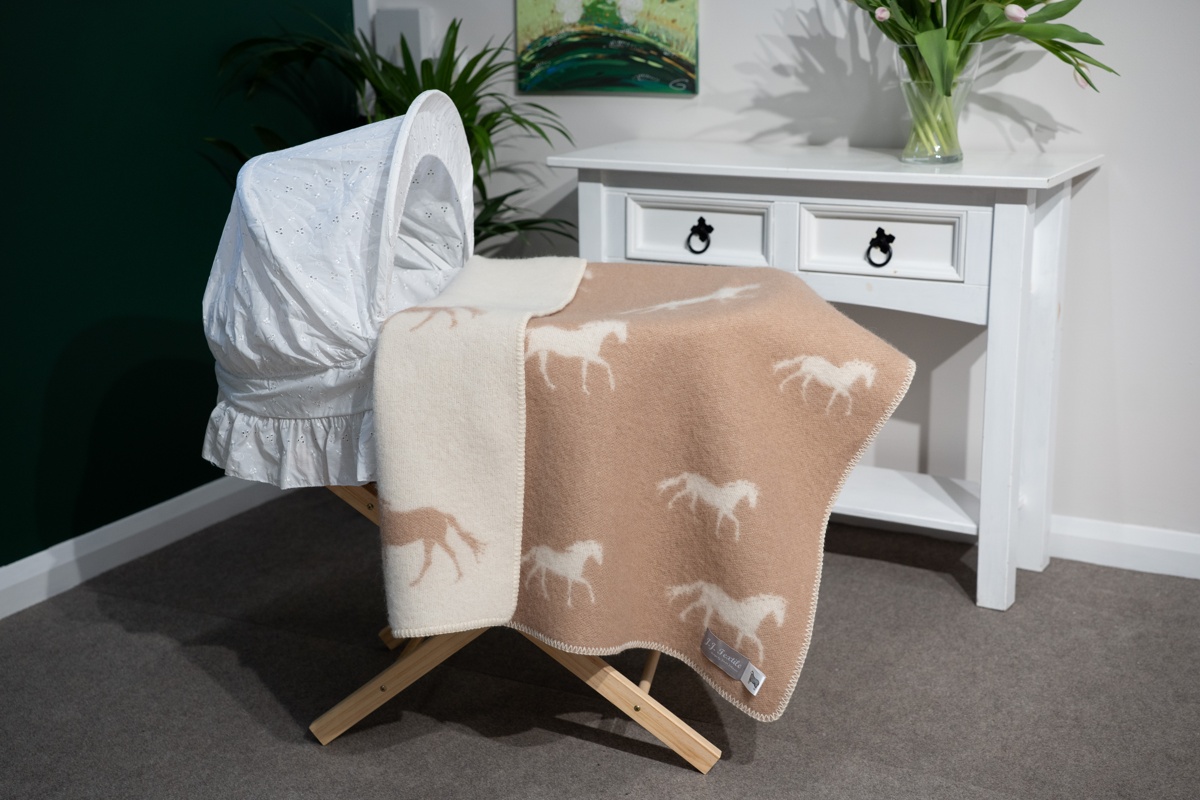 Horses Small Wool Blanket