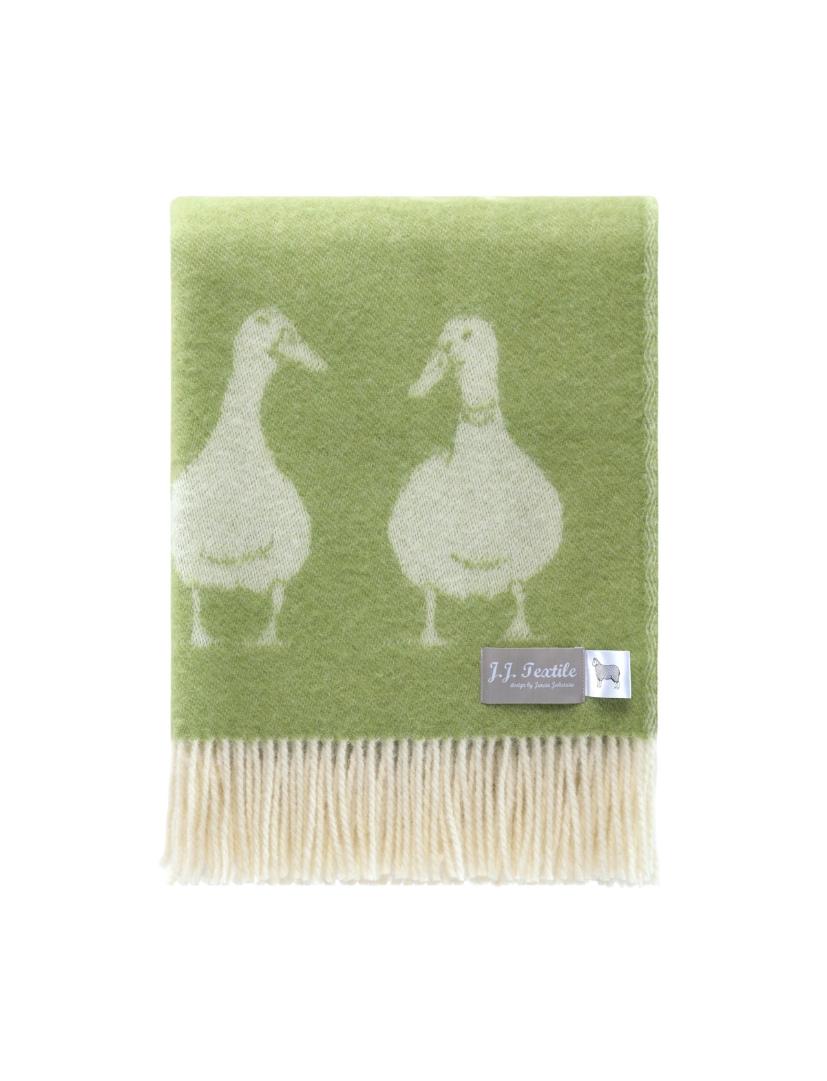 Green Duck Wool Throw