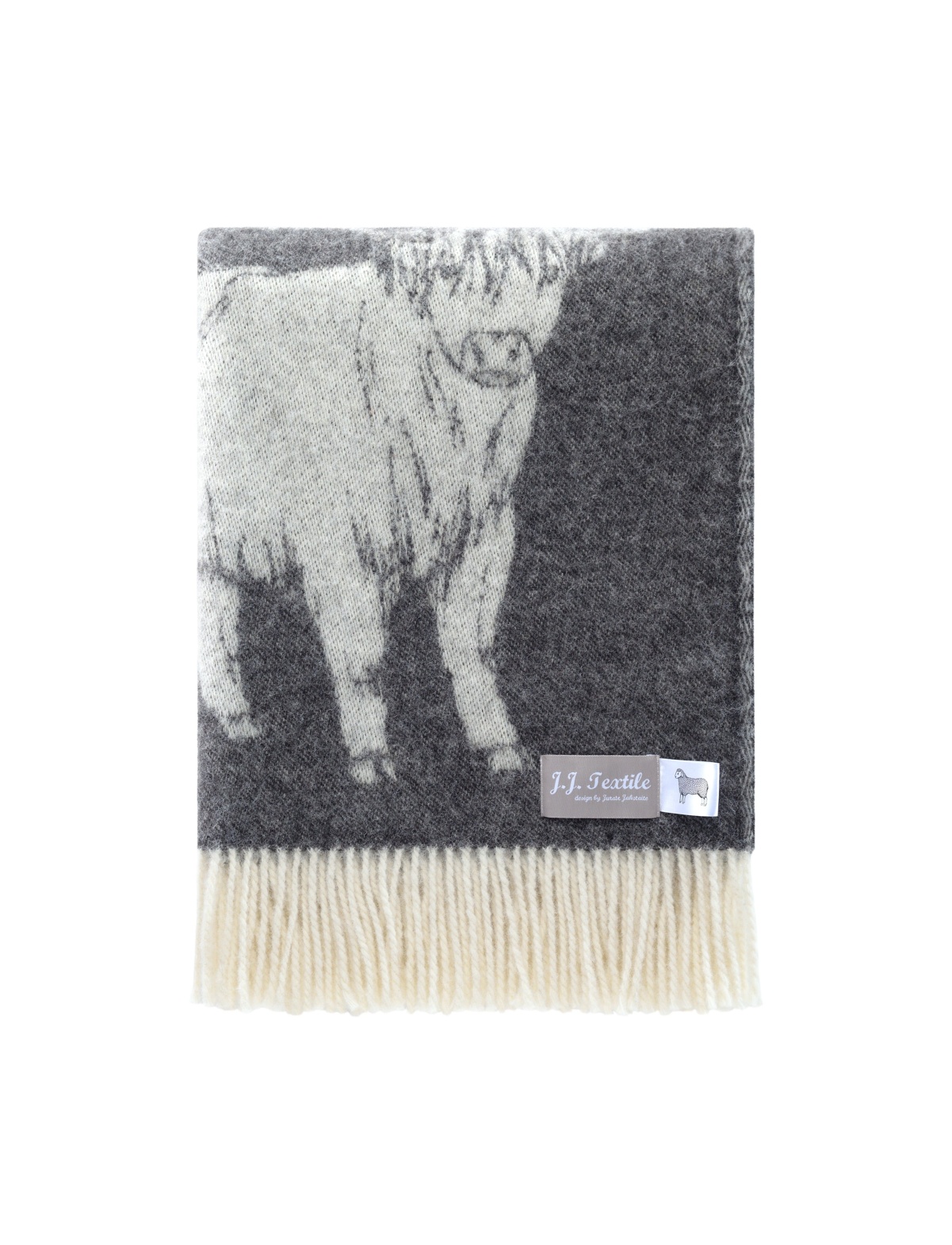 Highland Cow Wool Throw