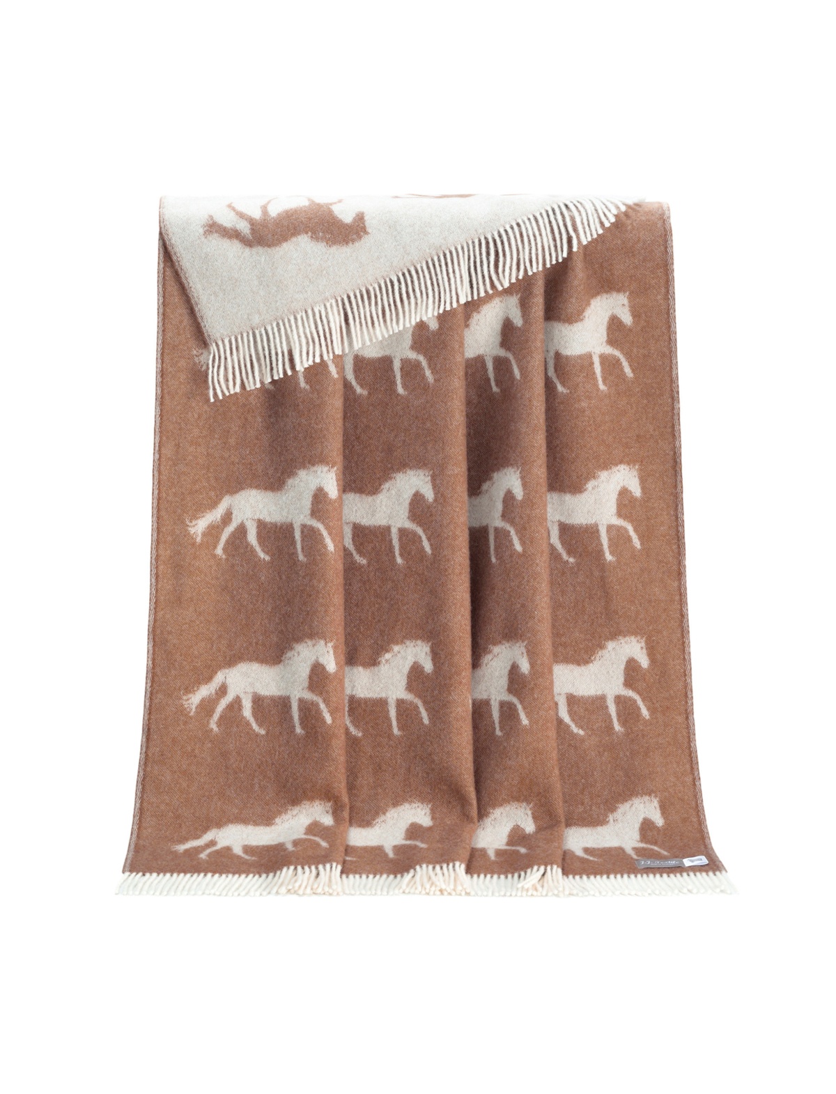 Chestnut Brown Horse Wool Throw