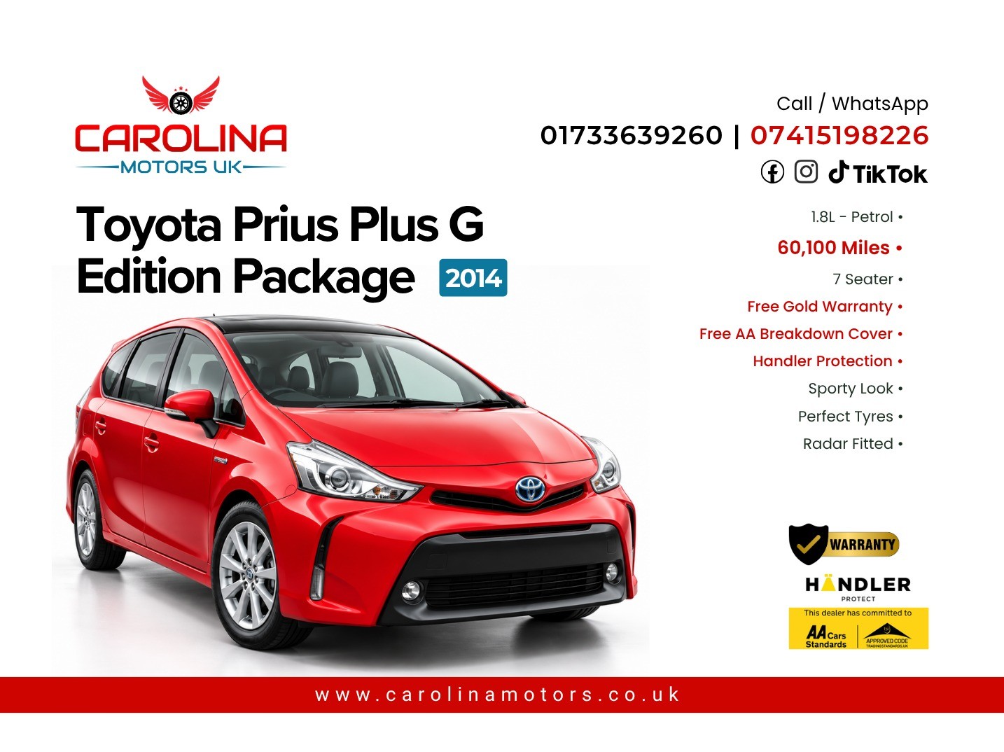 2014 TOYOTA PRIUS+ for sale