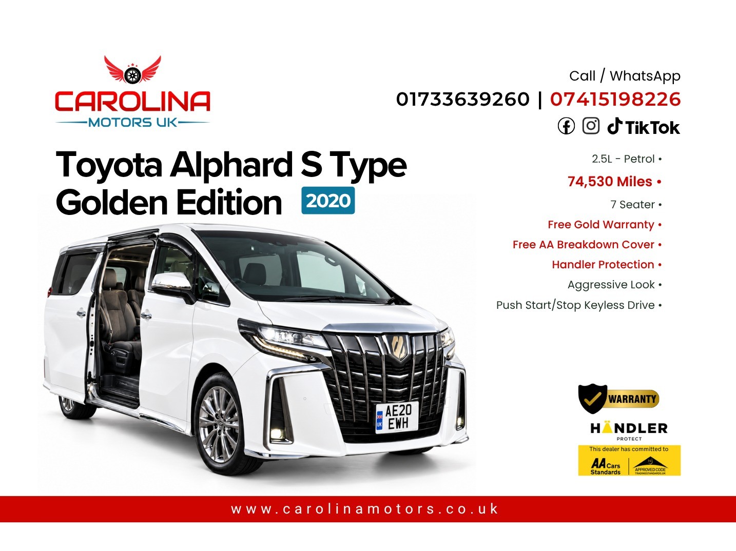 2020 TOYOTA ALPHARD for sale