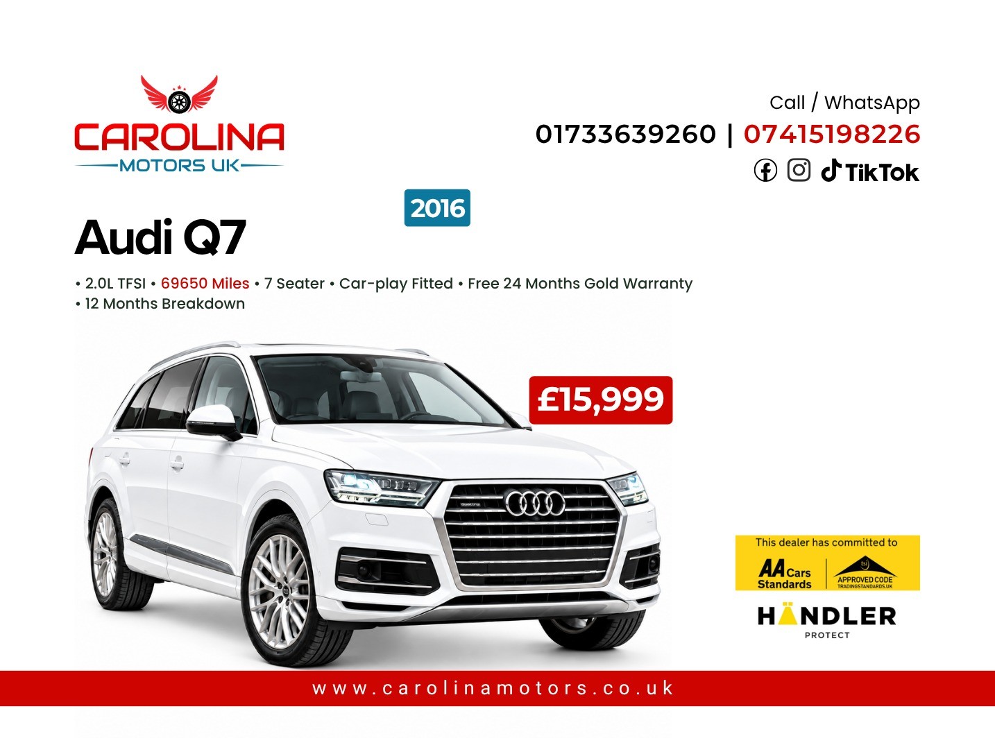 2016 AUDI Q7 for sale