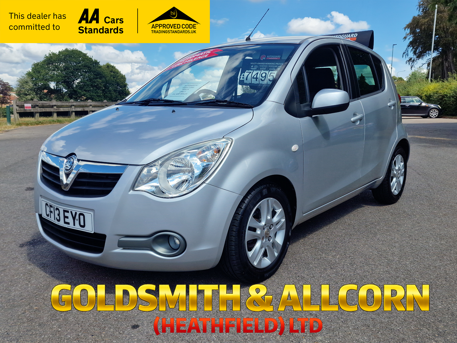 2013 VAUXHALL AGILA for sale