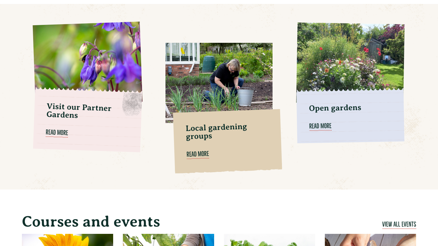 The Get Involved page of the Garden Organic website.