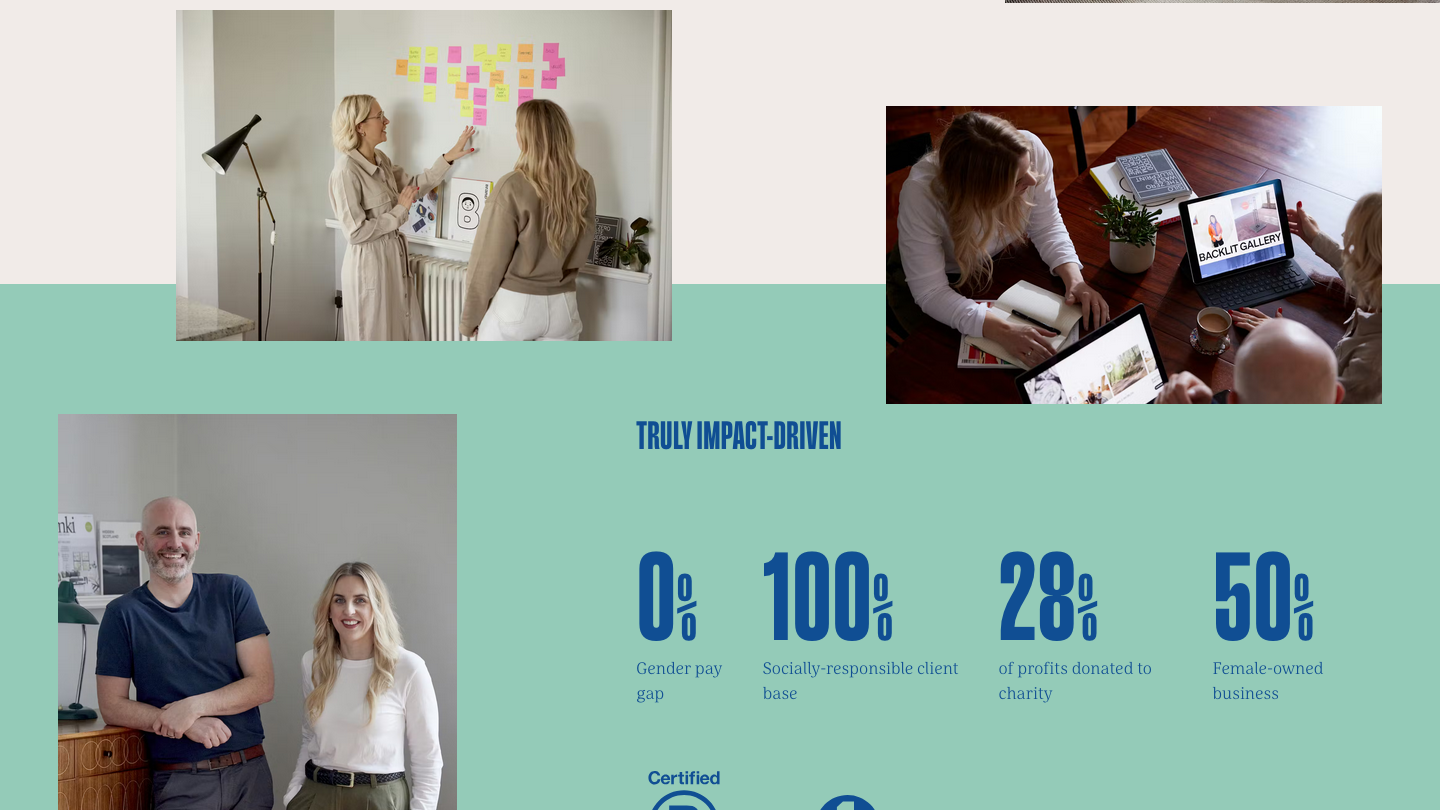 The About page of the Kind website.