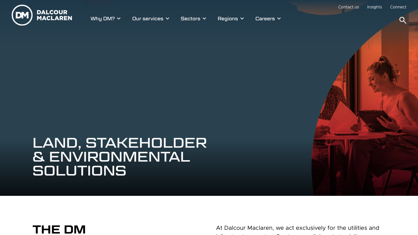 The Dalcour Maclaren website, a land and environment consultancy.